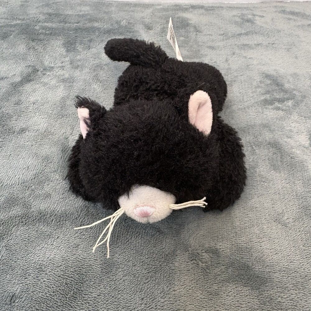 Get Your Hands On A Ganz Black and White Tuxedo Cat Plush 7” Blue Eyes Pink Nose